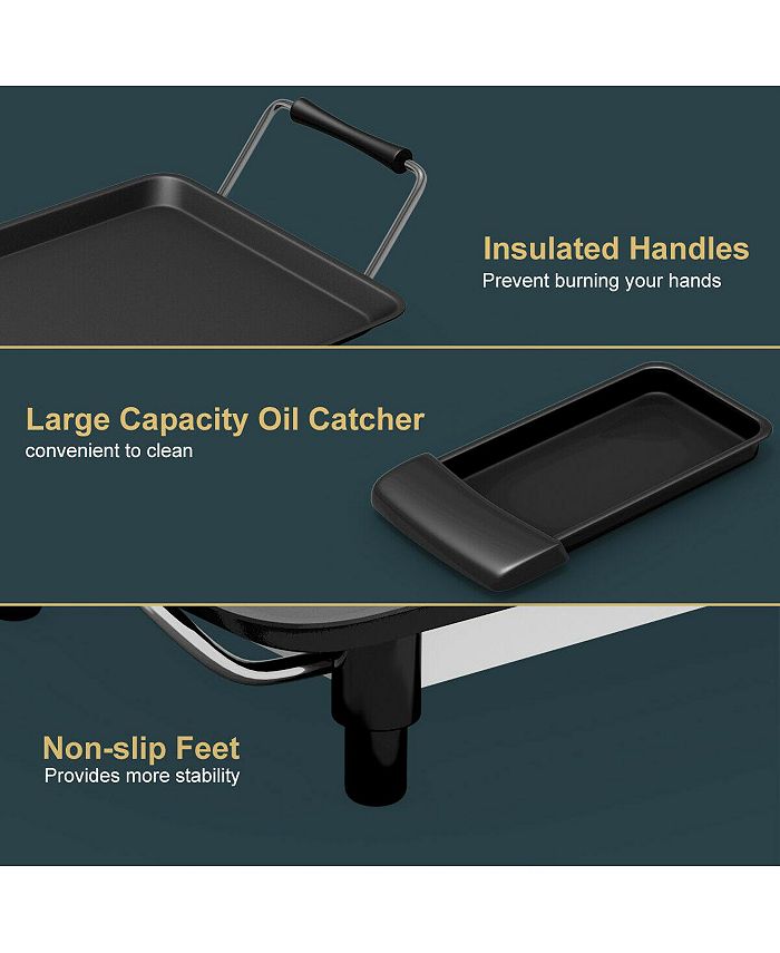 Costway Electric Teppanyaki Table Top Grill Griddle BBQ Barbecue Macy's