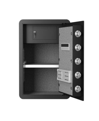Movable, Detachable Shelf, Dual Alarm Safe with 3-Way Entry