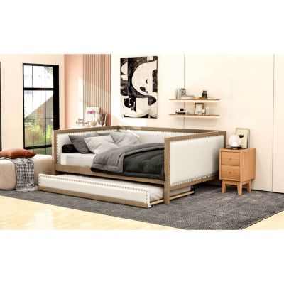 Streamdale Daybed with Trundle and Nailhead Accents