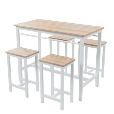 5-Piece Kitchen Table & Stools White Oak