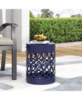 Modern Geometric Iron Cut Side Table Chic, Durable, Assembly-Free