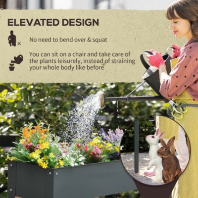 Elevated Vegetable Garden Bed Self-Draining, Raised & Safe Planter