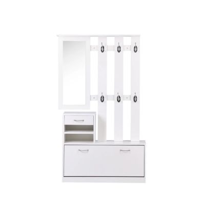 Combination Model Gate Cabinet with Shoe cabinet+Hang shelf+ Mirror