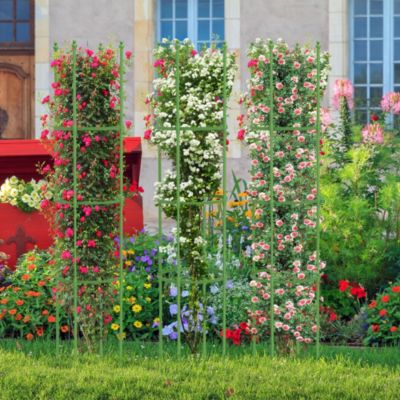 2-Pack Garden Trellis 56" Plant Support and Tomato Cages with Adjustable Height