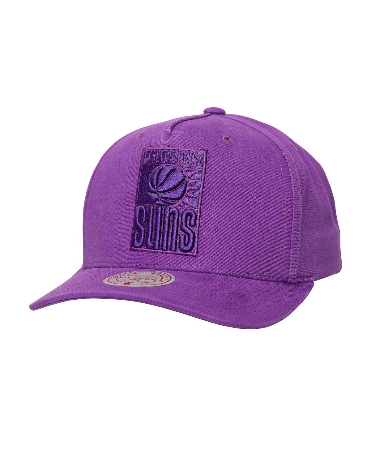 Mitchell & Ness Men's Purple Phoenix Suns Washed Out Tonal Logo Snapback Hat In Purple