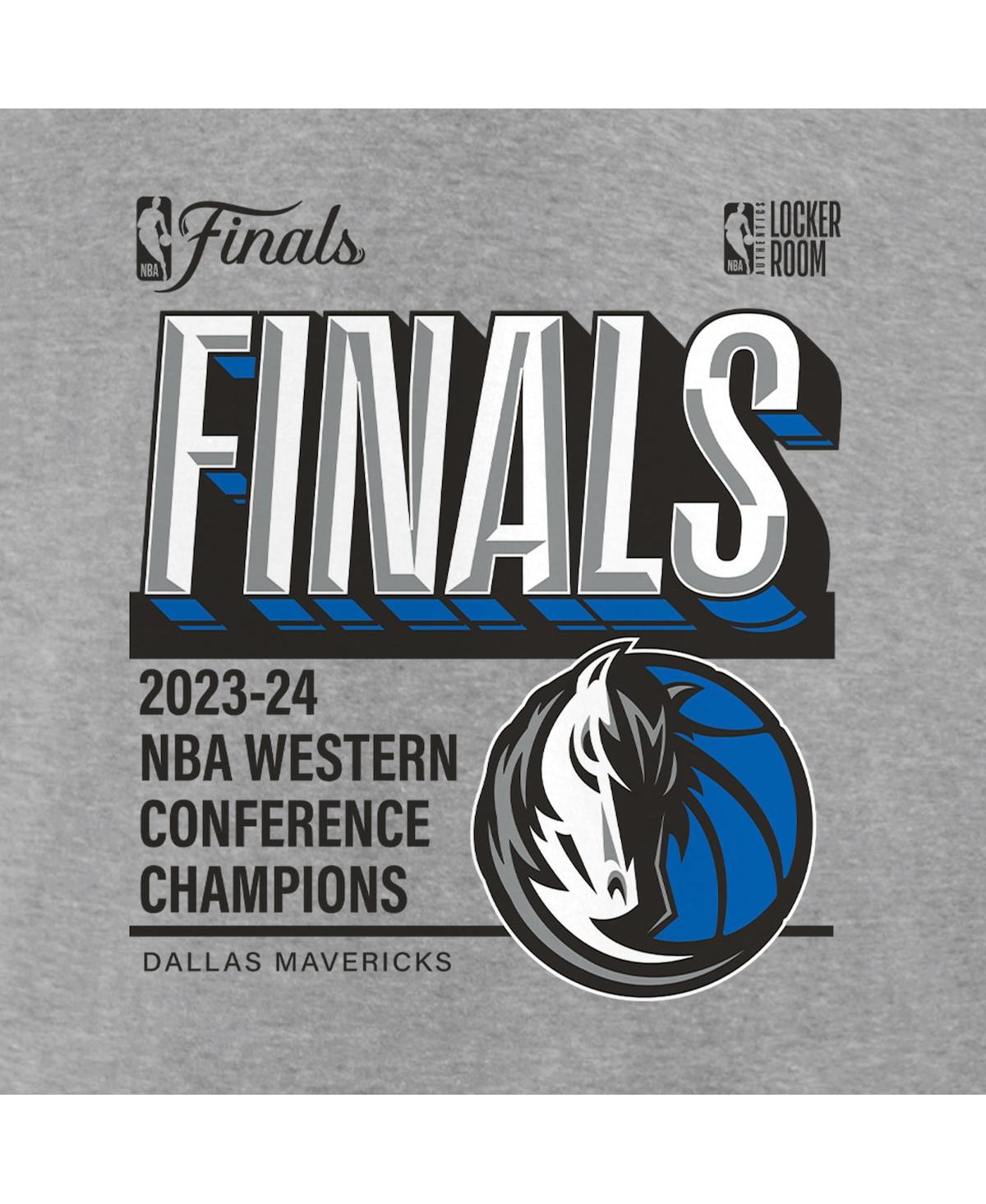 Fanatics Men'sDallas Mavericks 2024 Western Conference Champions Locker Room Big Tall T-Shirt - Heather Gray