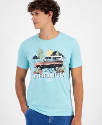 Sun + Stone Men's Crewneck Bronco Graphic T-Shirt, Created for Macy's ...