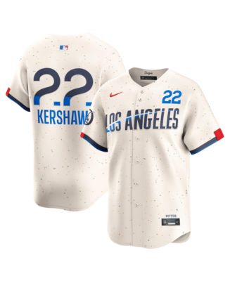 Nike Men's Cream Los Angeles Dodgers Clayton Kershaw 2024