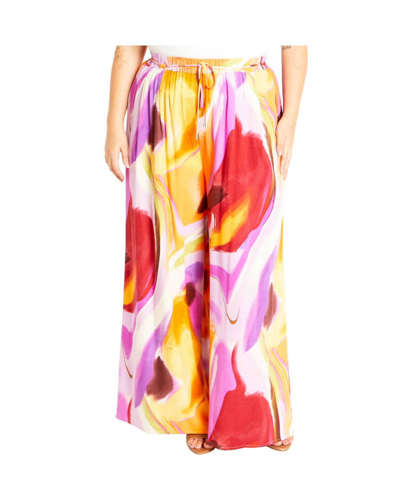 Женские брюки CITY CHIC Plus Size Esme Print, цвет: Summer Swirl — фото 1