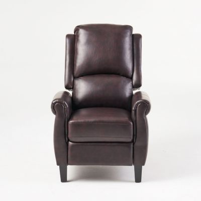 Memphis PU Leather Club Chair, Espresso Finish