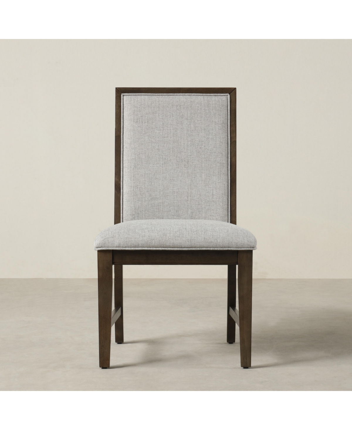 Streamdale Furniture Solid Wood Upholstered Dining Chairs, Set of 2, Gray