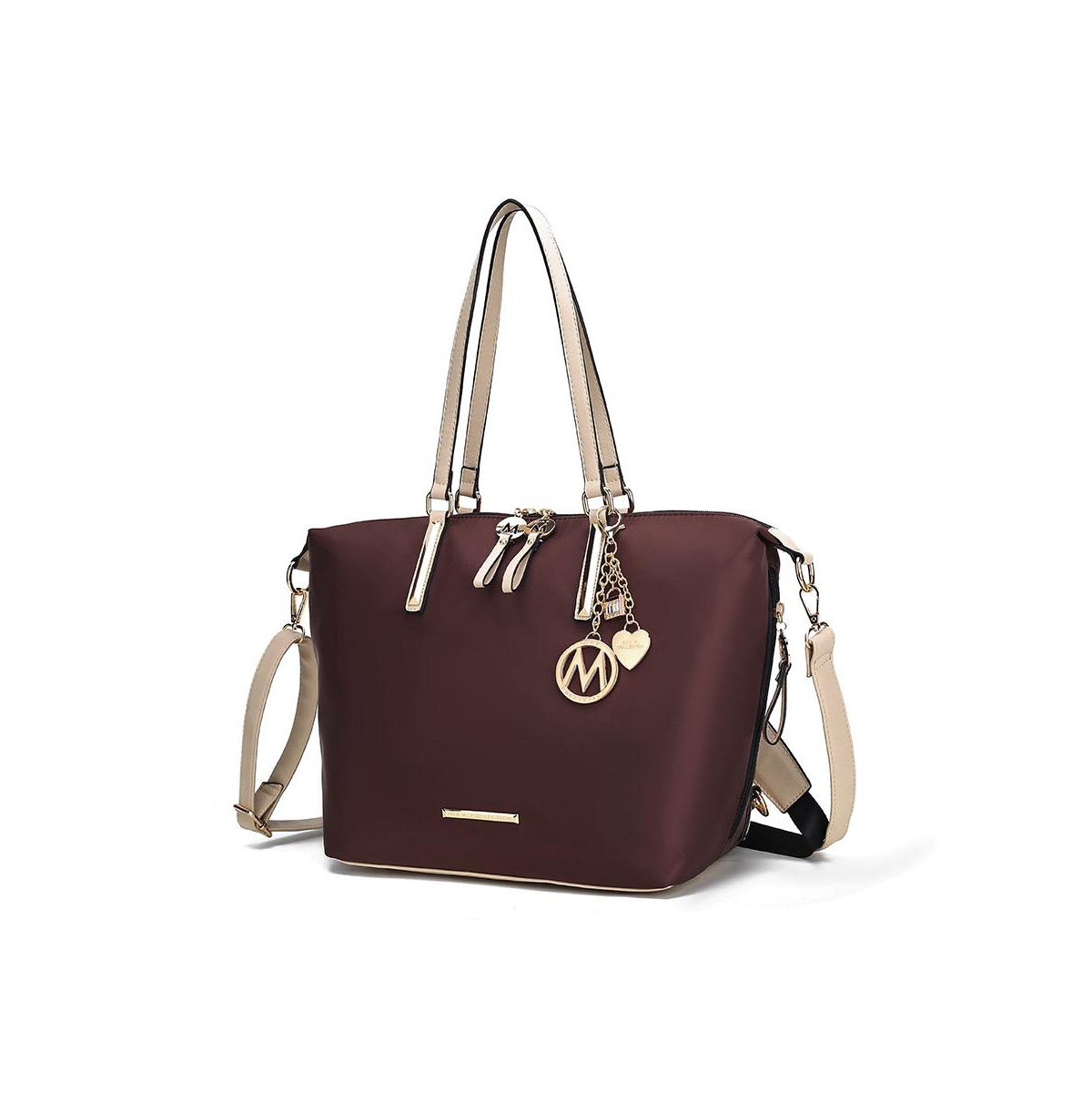 Mkf Collection Layla Tote + Backpack by Mia K - Coffe-ivory