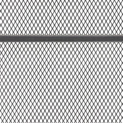 Markus Modern Single Panel Black Brushed Silver Iron Firescreen