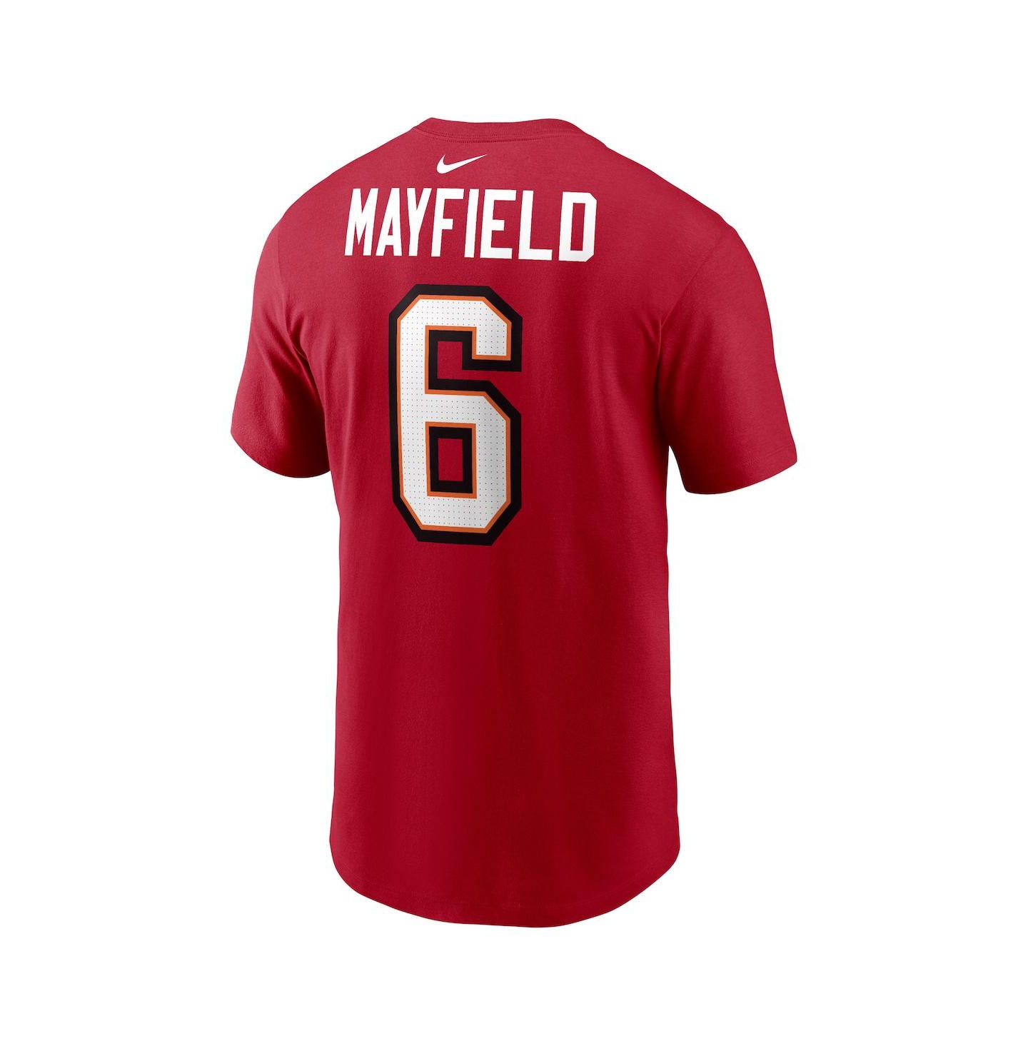 Мужская футболка Nike Baker Mayfield Red Tampa Bay Buccaneers Player Name & Number — фото 3