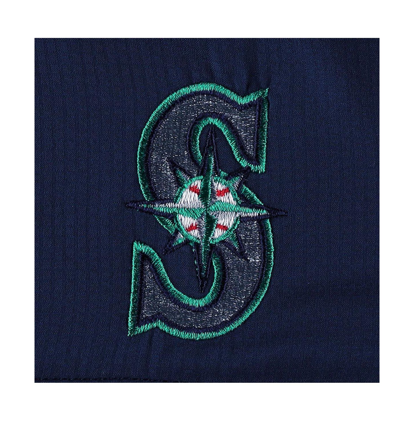 Мужская рубашка Columbia Navy Seattle Mariners Tamiami Omni-Shade Button-Down — фото 2