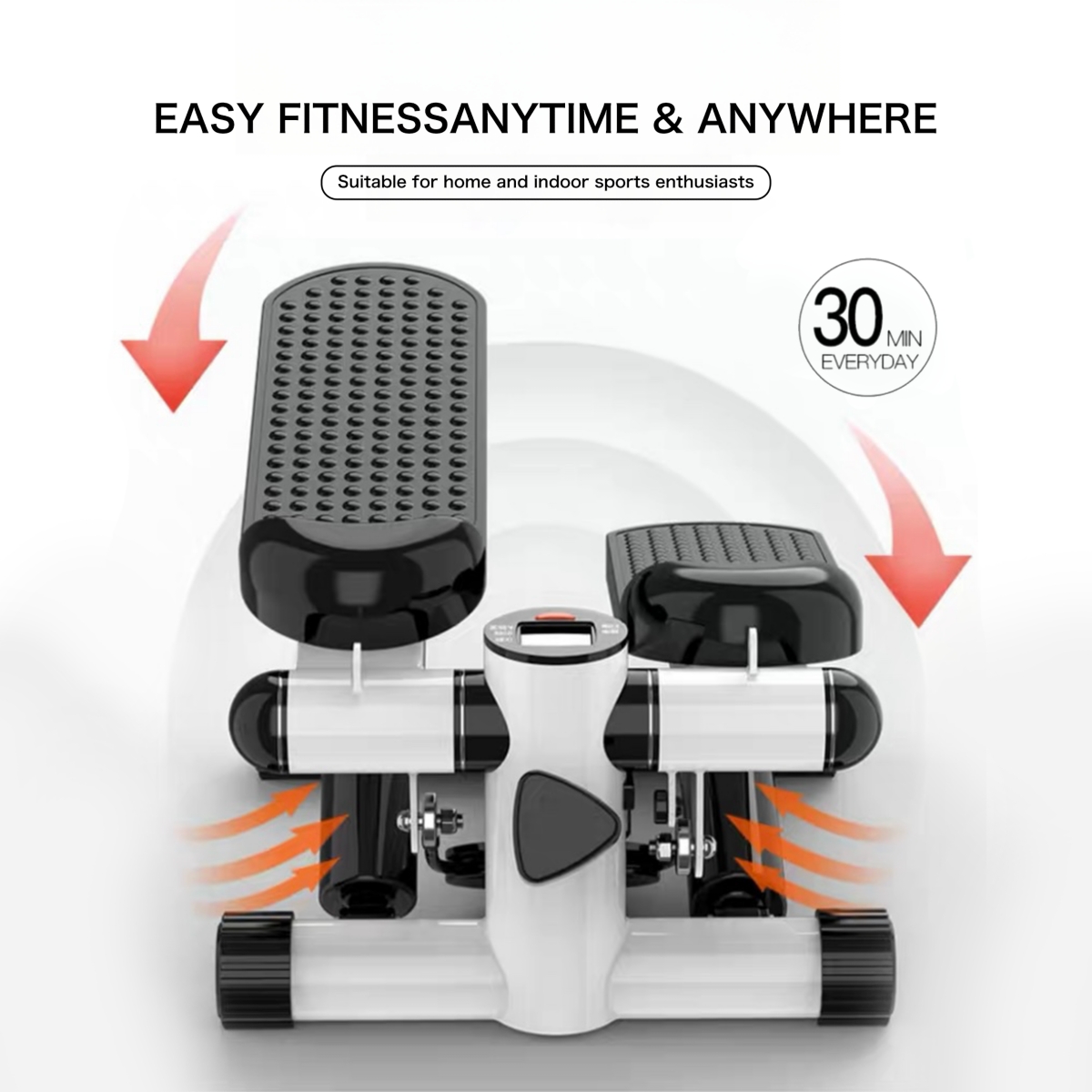 Streamdale Furniture Ultimate Body Sculpting Mini Stepper with Resistance Bands Achieve Full-Body Fitness, Burn Fat, Tone Muscles