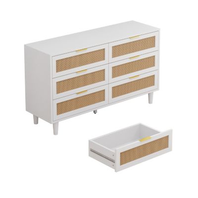Stylish Rattan Dresser with Ample Storage and Modern Design