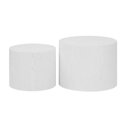 MDF Side/Coffee/End Table Set of 2 with Veneer
