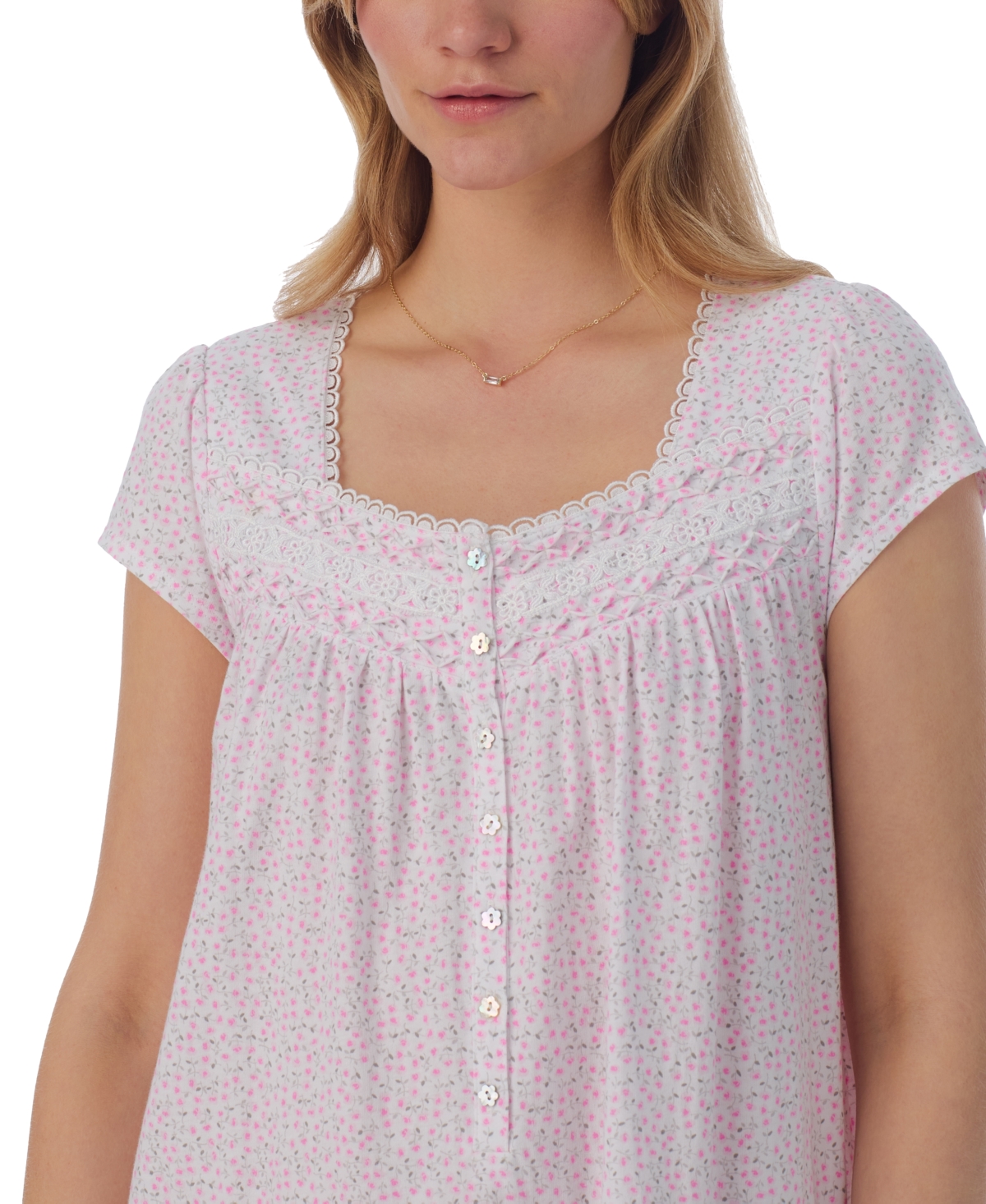 Eileen West Women's Cotton Ditsy Floral Nightgown