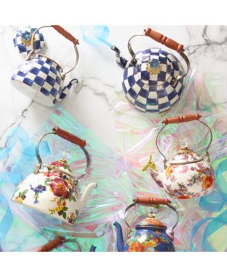 White Flower Market 2-Qt. Whistling Tea Kettle