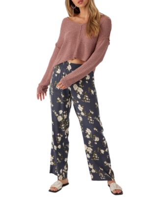 Juniors' Jonie Kendra Floral Pull-On Pants