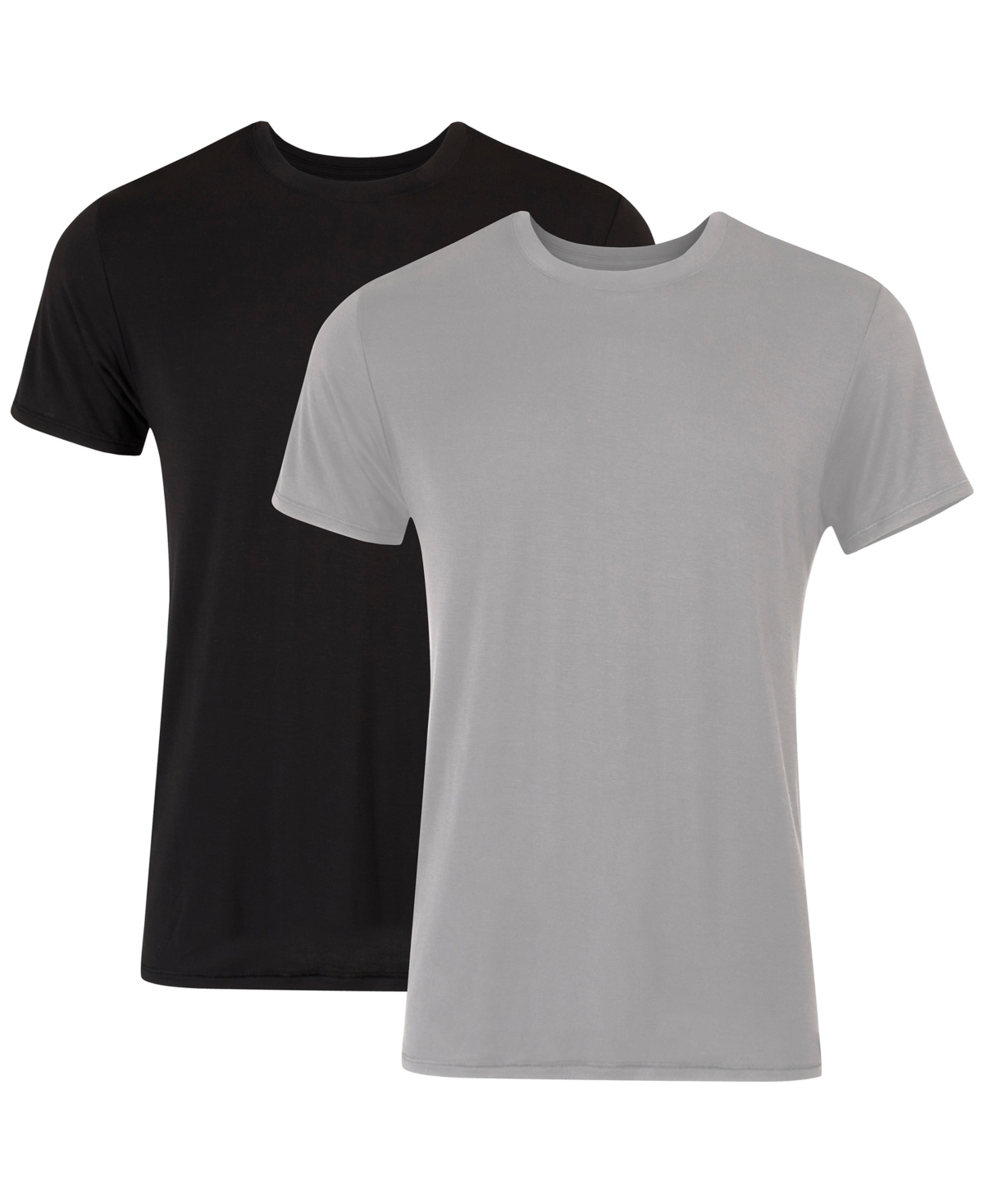 Originals Ultimate Men's SuperSoft Crewneck T-Shirt, Black/Gray, 2-Pack - Assorted