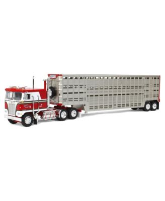 DCP 1/64 Kenworth K100 COE Flattop w/ 45ft Vintage Wilson Livestock Trailer, Koppes Truck Line