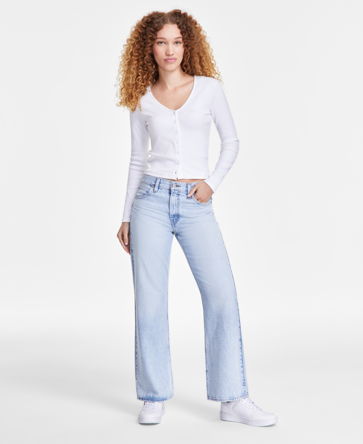 Levi's Women's '94 Cotton Baggy-fit Bootcut Jeans Macy's Exclusive In Abraided Art