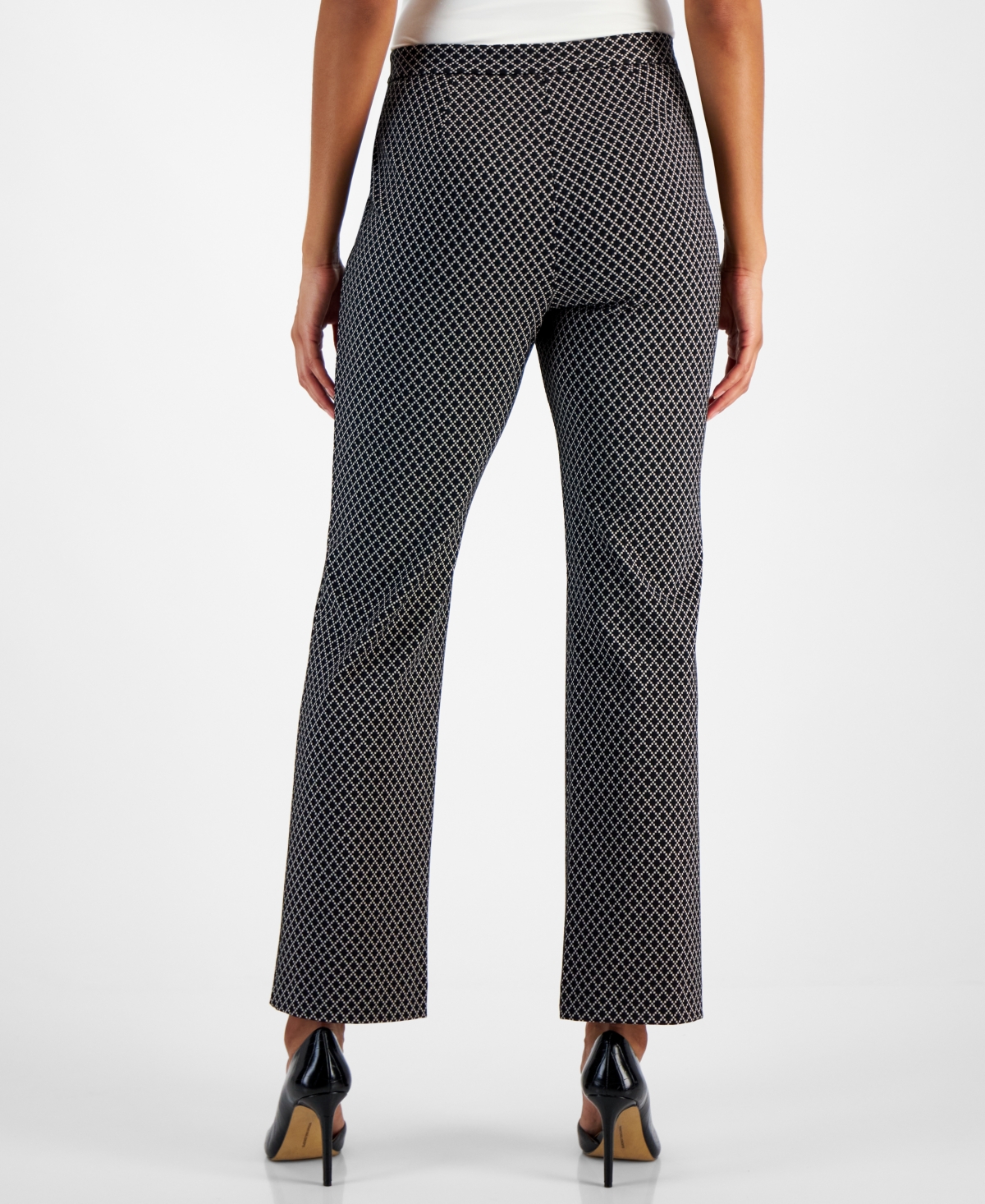 T Tahari Women's Printed Straight-Leg Pants