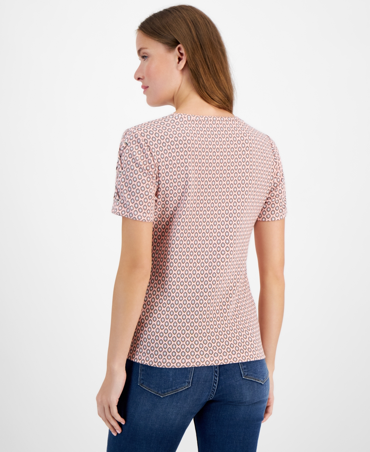 Nautica Jeans Women's Printed Crewneck Cotton T-Shirt