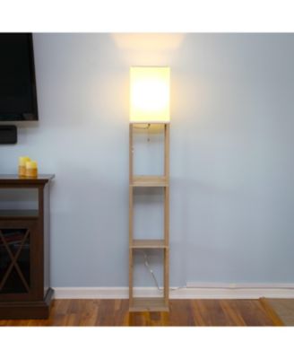 Maxwell 63" LED Shelf Lamp with USB Port and Power Outlet