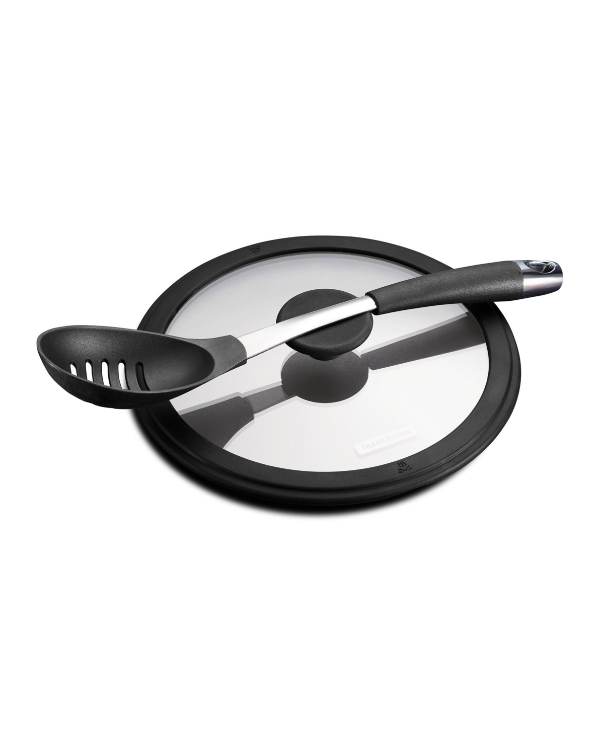 Tramontina Porcelain Enamel Heavy Gauge Aluminum Non Stick 11 Piece Cookware Set In Dark Gray