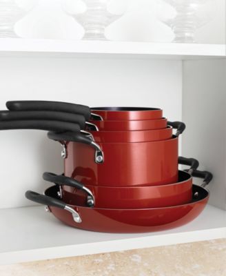 Porcelain Enamel Heavy Gauge Aluminum Non Stick 11 Piece Cookware Set