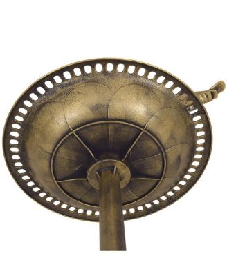 Antique Gold Freestanding Pedestal Bird Bath Feeder Outdoor Garden Yard Decor