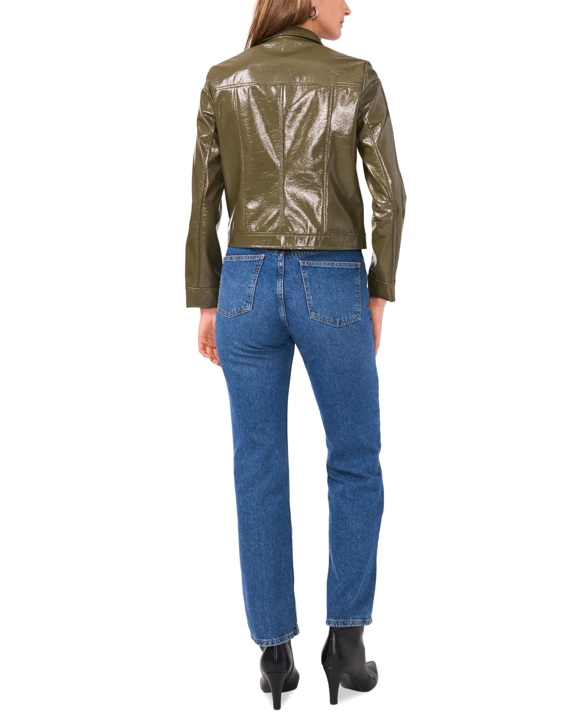 Vince Camuto Women's Stand-Collar Faux-Leather Jacket