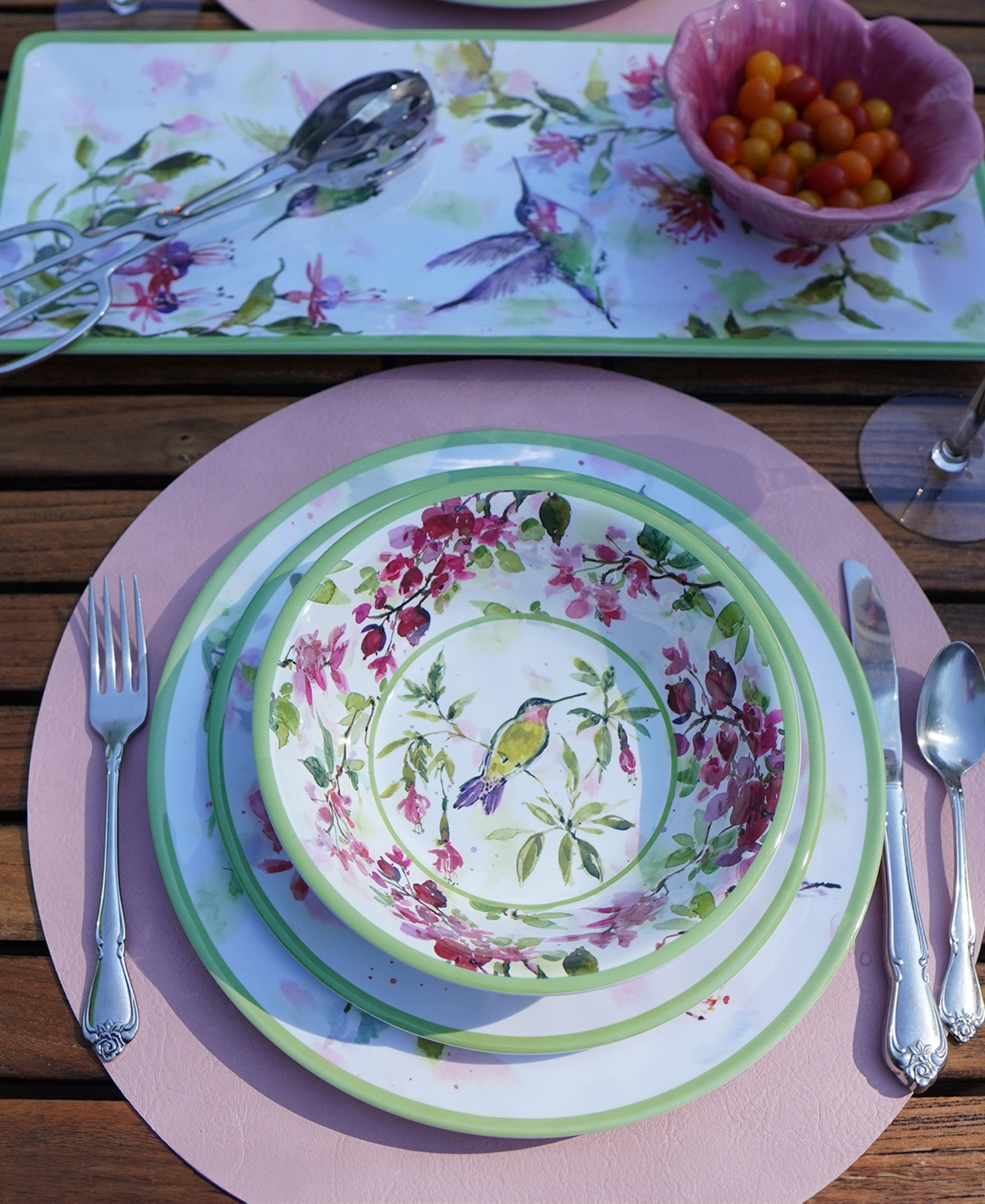 Certified International Hummingbirds 12 Pc Dinnerware Set, Service For 4 In Miscellaneous