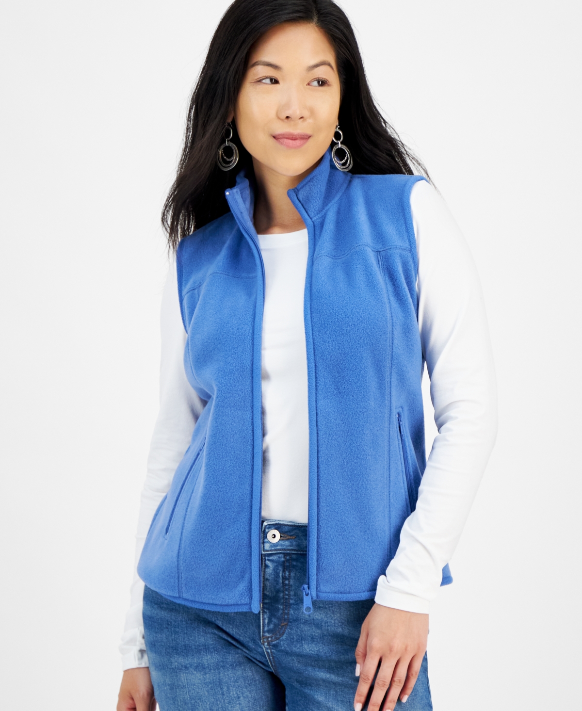 Style Co Petite Polar Fleece Vest Created For Macy s In Riverview ModeSens