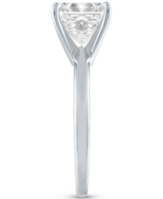 GIA Certified Diamond Princess Solitaire Engagement Ring (2 ct. t.w.) in 14k White Gold