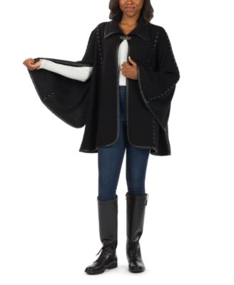 Women's Hooded Sleeved Cape with Clasp