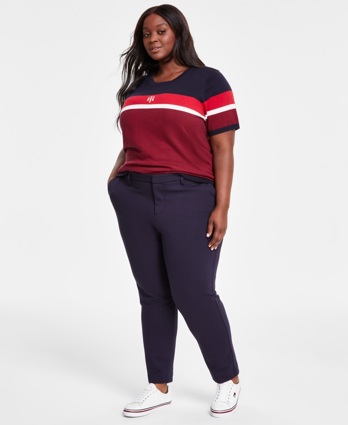 Tommy Hilfiger Plus Size Ponte Straight Leg Pants