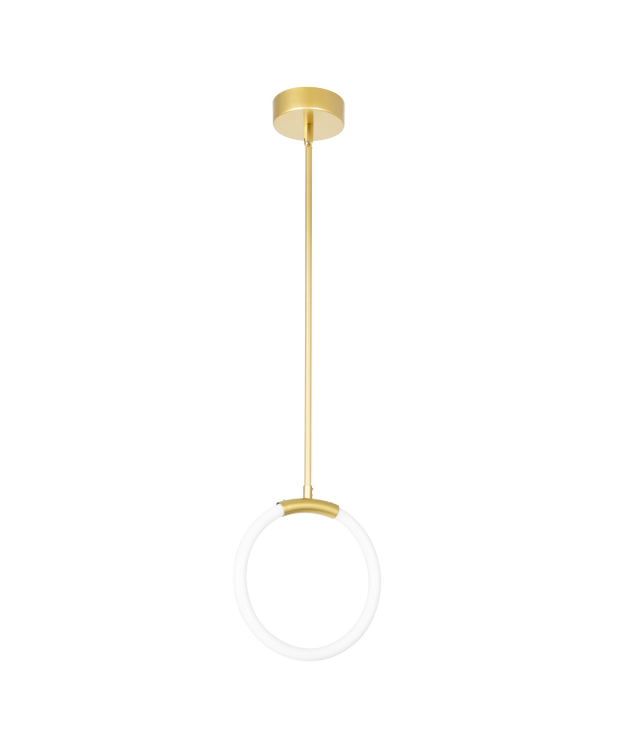 Cwi Lighting Hoops 1 Light Led Pendant In Satin Gold