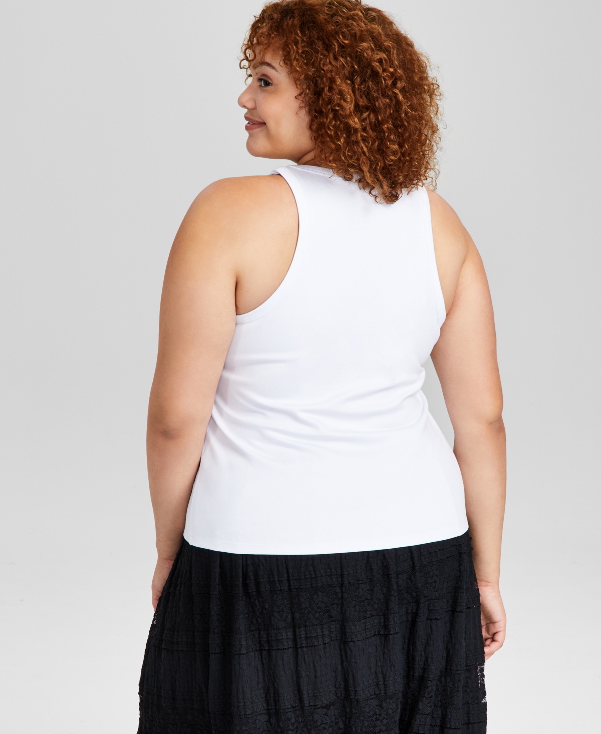 And Now This Trendy Plus Size Sleeveless Knit Top