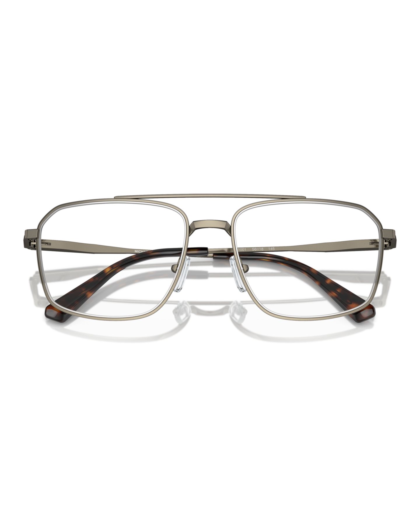 Мужские очки Michael Kors Man Square Metal MK3084 Tordrillo Eyeglasses, цвет: Блестящий золотой — фото 10