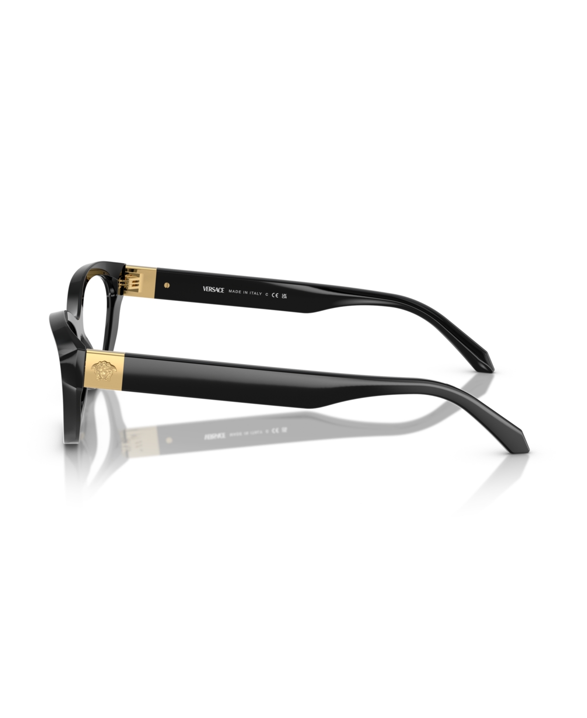 Versace 53mm Cat Eye Optical Glasses In Black