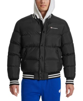 Men's Quilted Full-Zip Varsity Puffer Jacket