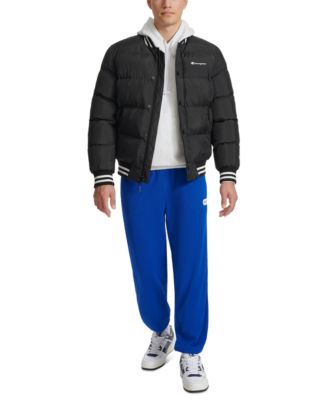 Men's Quilted Full-Zip Varsity Puffer Jacket