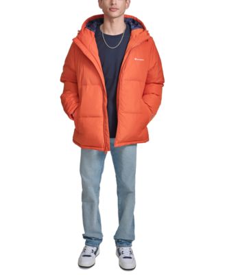 Men's Quilted Full-Zip Hooded Puffer Jacket 