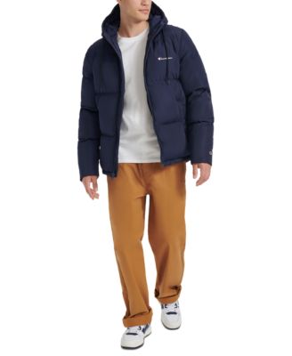 Men's Quilted Full-Zip Hooded Puffer Jacket 