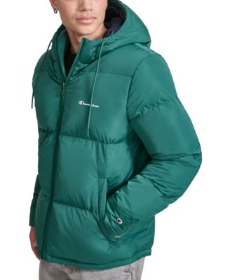 Men's Quilted Full-Zip Hooded Puffer Jacket 
