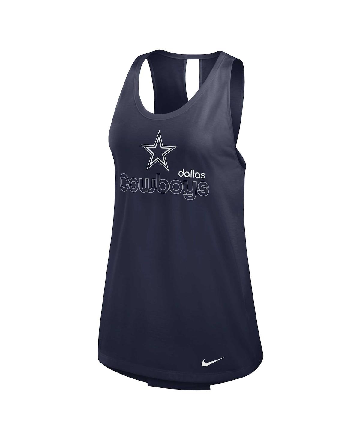 Nike Women's Navy Dallas Cowboys Plus Size Performance Tank Top In Navy